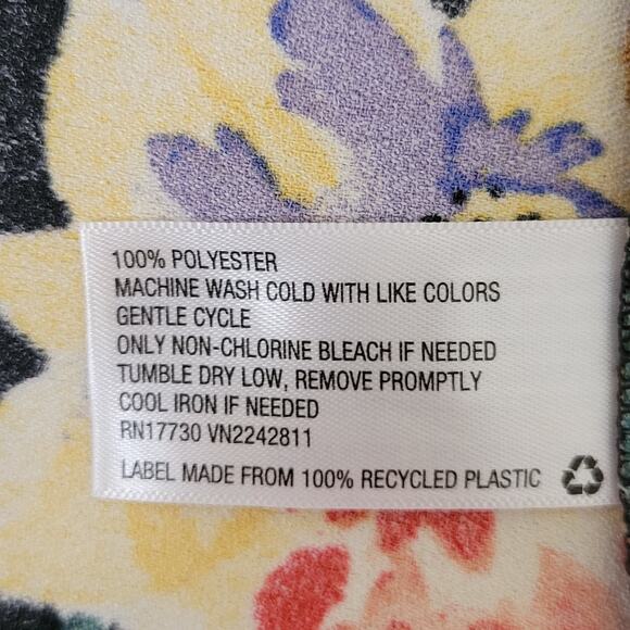 EUC Ava & Viv Size X (14) Open Belted Tie Wrap Jacket Pockets Collar Floral - Picture 16 of 16